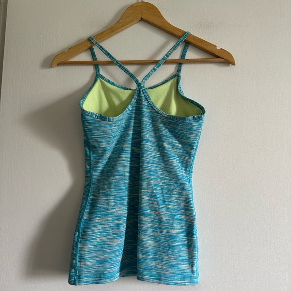 Ivivva by Lululemon Athletica Girls Space Dye Blue Y Back Shelf Bra Tank Top - Picture 2 of 6